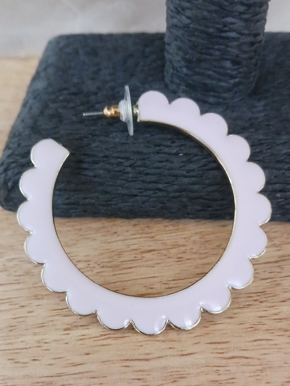 Pink Scalloped Hoops Baublebar